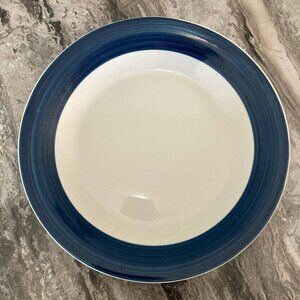 Todays Home Navy Blue Rimmed Dinner Plates 10” used